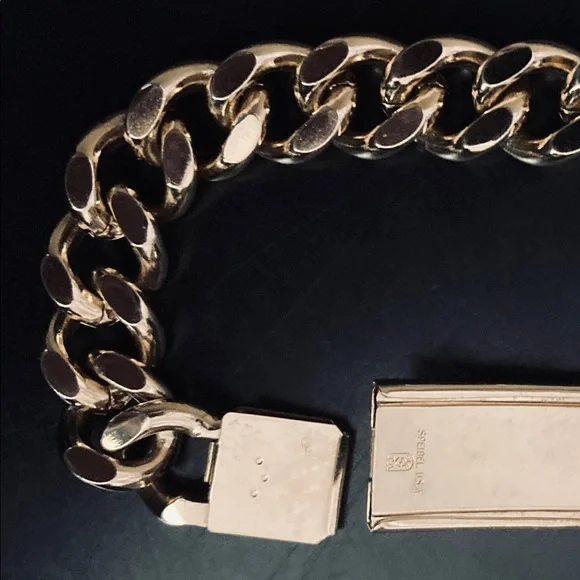 Speidel ID Bracelet Brushed Gold Tone - Picture 2 of 13